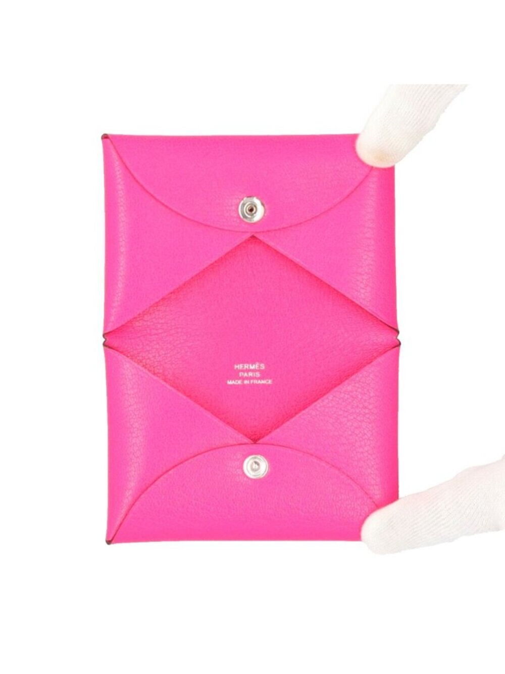 ★SOLD★ Hermes Calvi Card Case Chevre - Picture 4 of 7